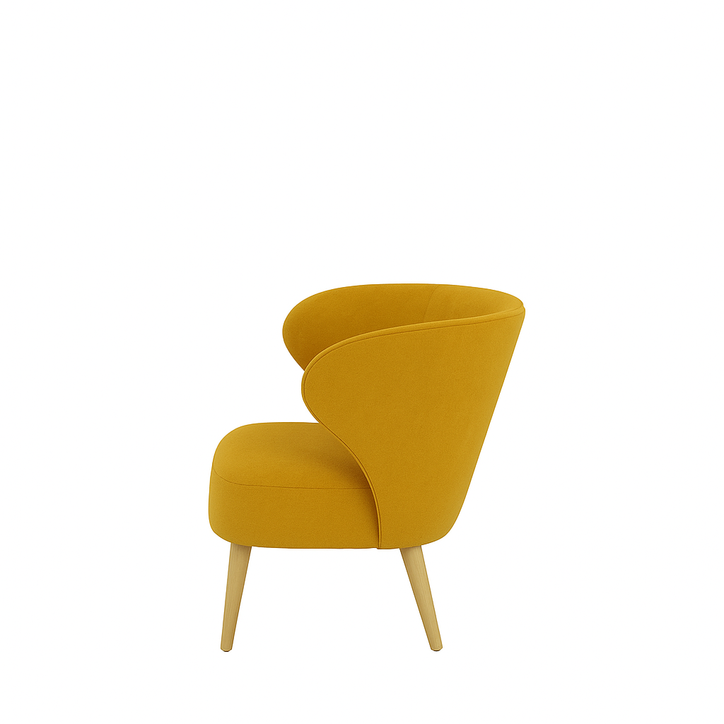 Fotoliu catifea ROZ | model CAPRICE