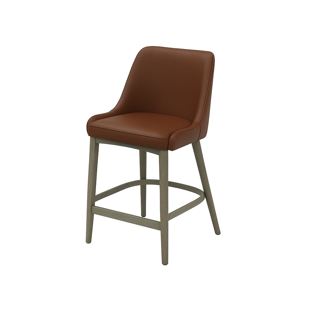 Scaun bar piele ALBASTRA | model GINA