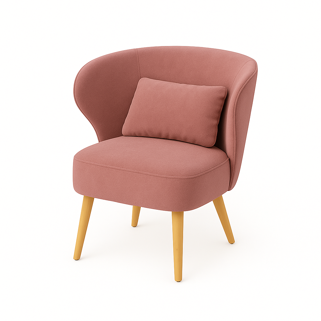 Fotoliu catifea ROZ | model CAPRICE