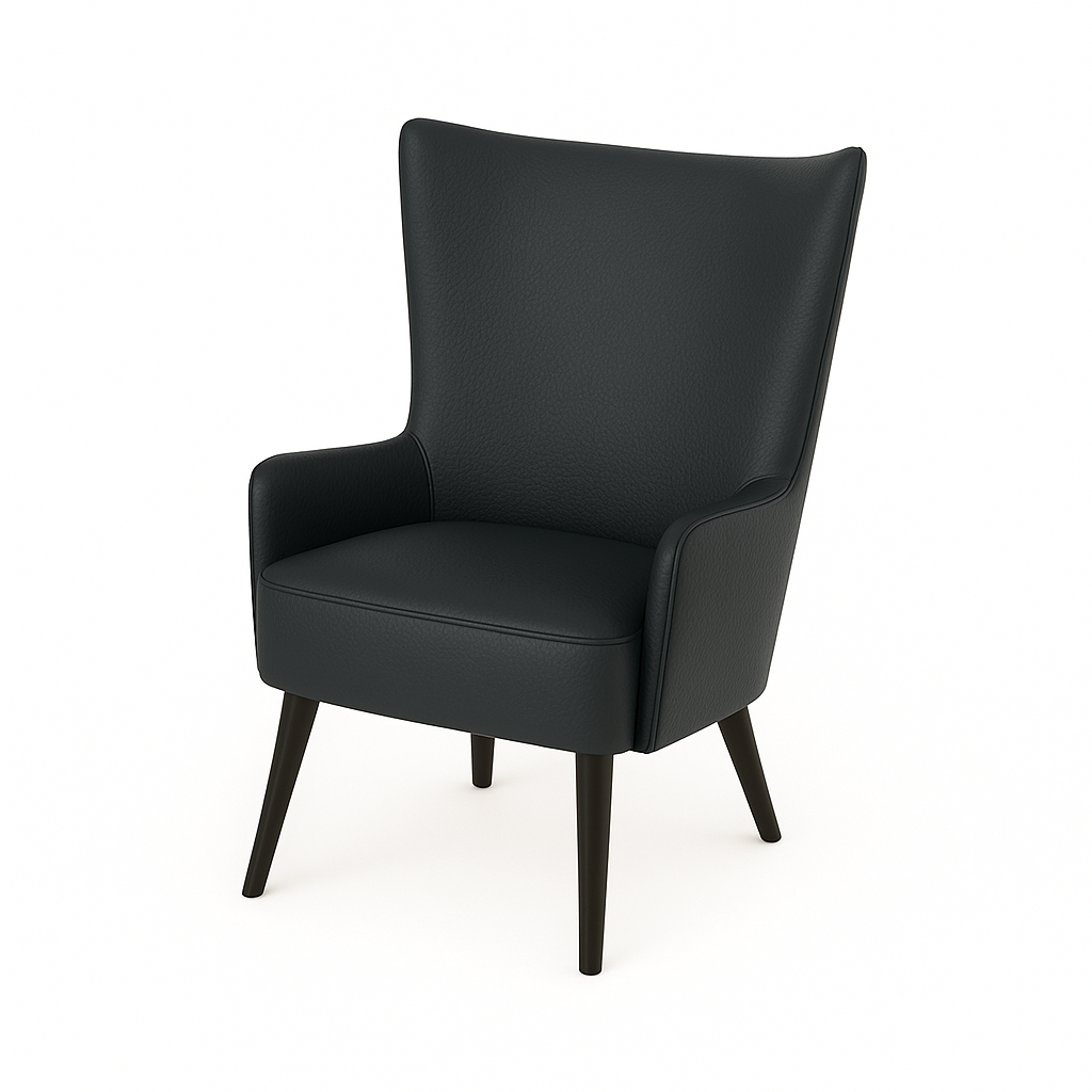 Fotoliu piele NEAGRA | model LAURA