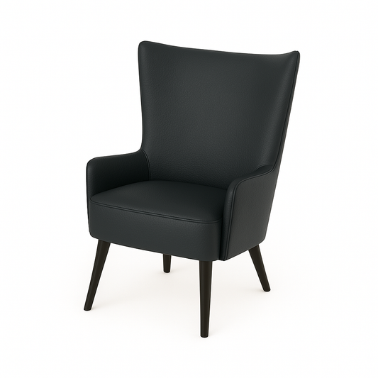 Fotoliu piele NEAGRA | model LAURA