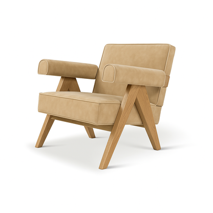 Fotoliu catifea DANTE culoare BEJ