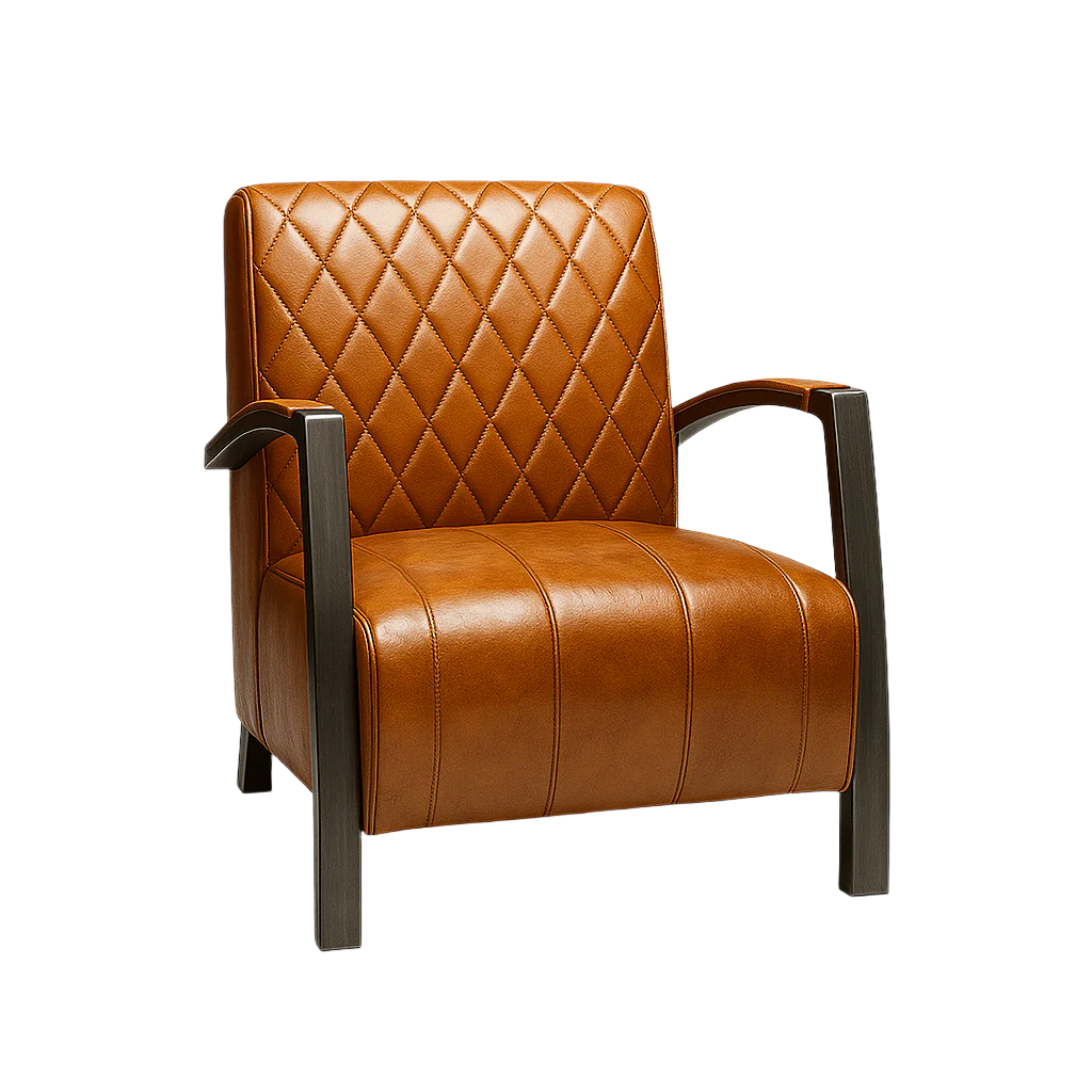 Fotoliu piele DIAMOND culoare MARO DESCHIS