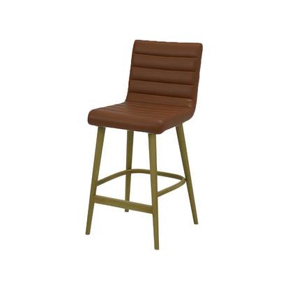 Scaun insula piele naturala GALBENA | model RIGA