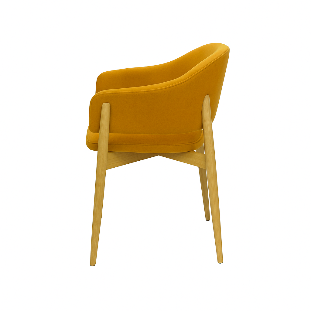 Scaun catifea GALBENA | model ALMA