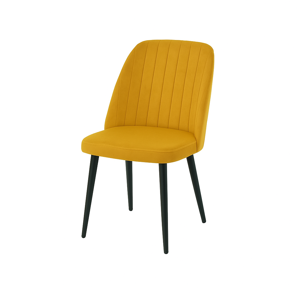 Scaun catifea GALBENA | model CREA