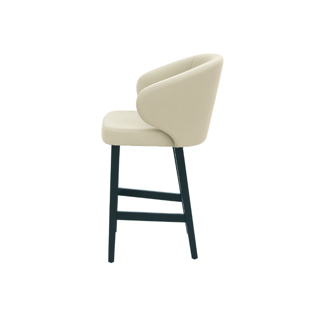 Scaun de bar catifea GALBENA | model CAPRICE