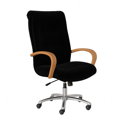 Scaun de birou catifea NEAGRA | model BIG STAR P