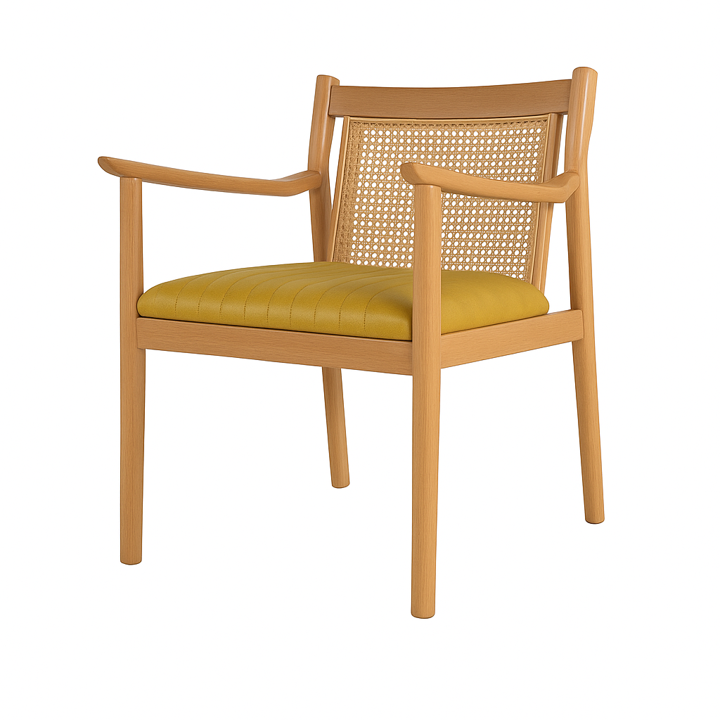 Scaun piele GALBENA | model CIRO