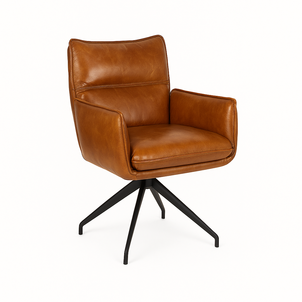 Scaun piele MARO DESCHIS | model SMILEY