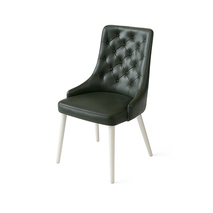 Scaun piele NEAGRA | model TAO